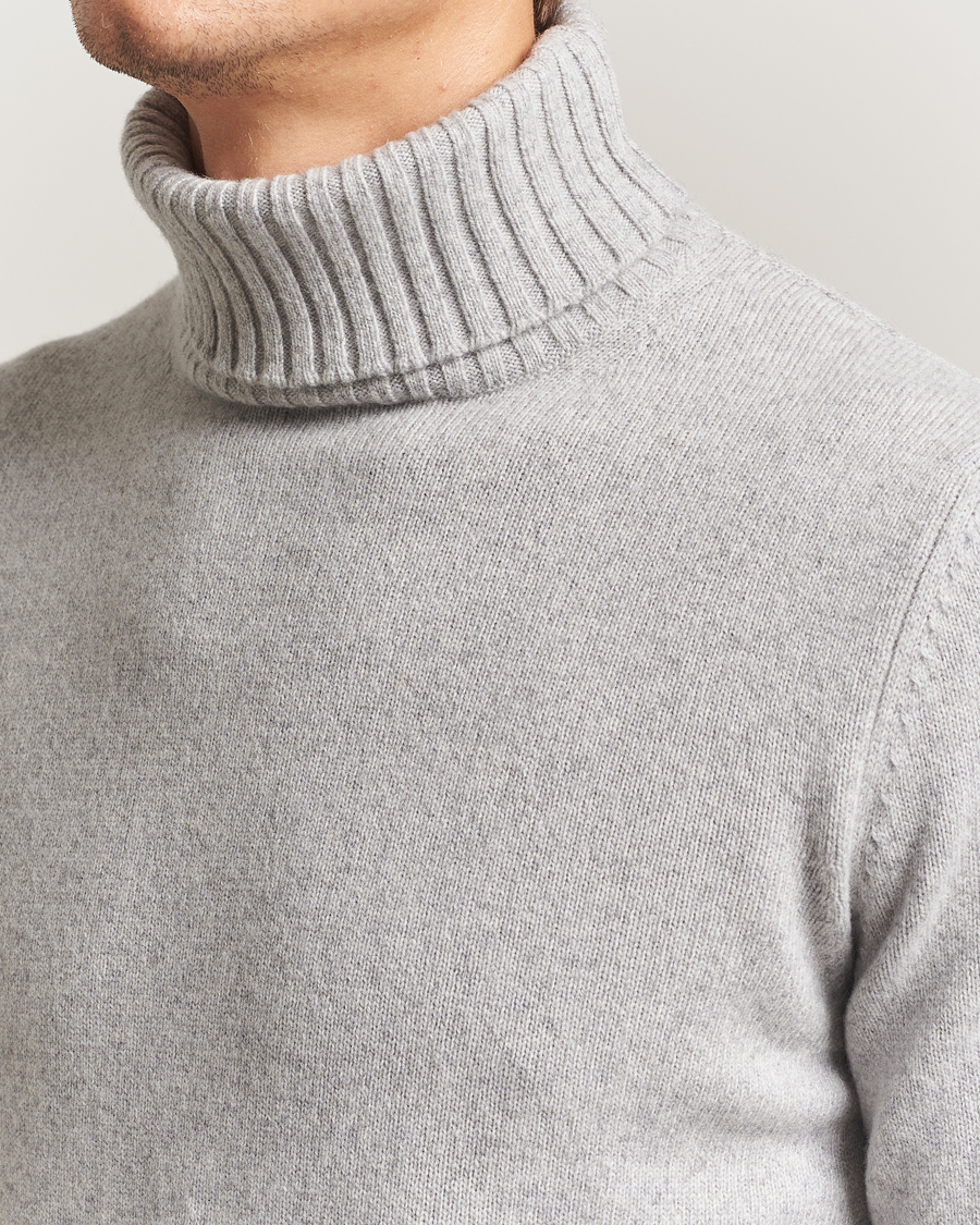 Homme | Pulls Et Tricots | Morgano | Wool/Cashmere Heavy Knit Rollneck Light Grey