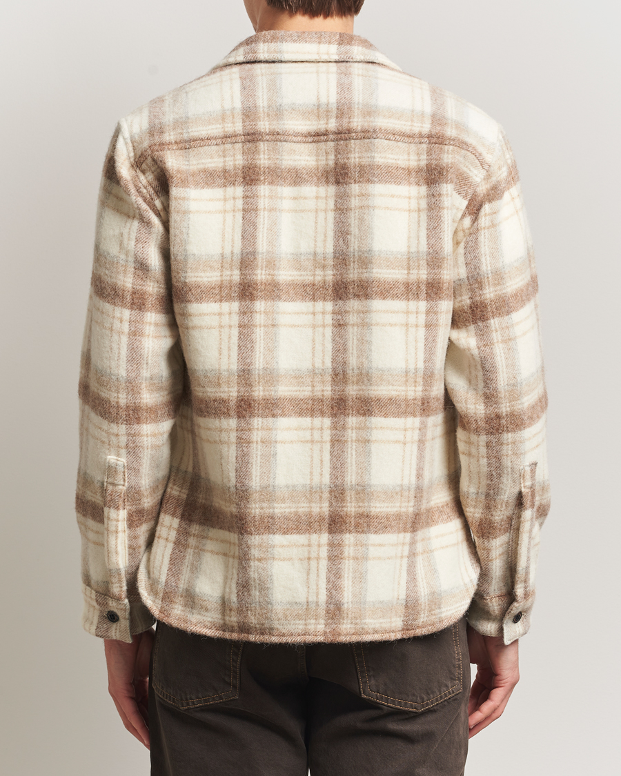 Heren | Overhemden | Peregrine | Moon Wool Check Overshirt Beige