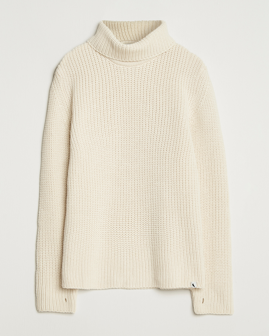 Heren | Truien | Peregrine | Wilkinson Knitted Merino Rollneck Ecru