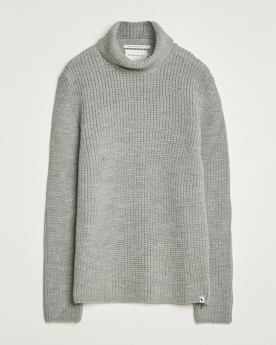 Homme | Pulls Et Tricots | Peregrine | Wilkinson Knitted Merino Rollneck Light Grey