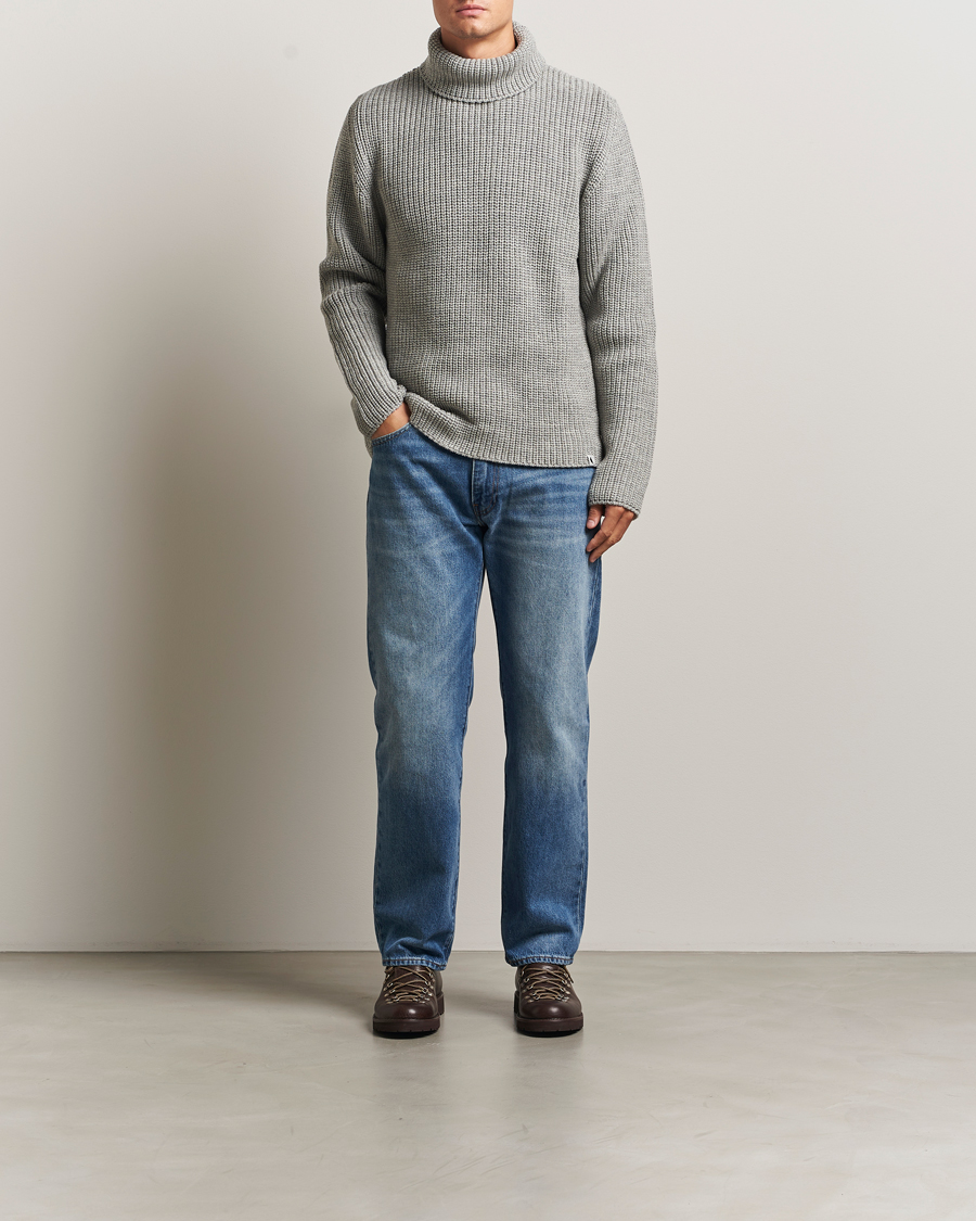 Homme | Pulls Et Tricots | Peregrine | Wilkinson Knitted Merino Rollneck Light Grey