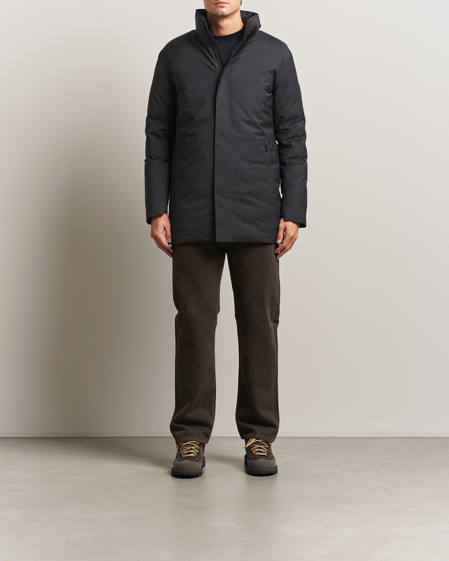 Heren | Jassen | Scandinavian Edition | Axis Loro Piana Padded Coat Dark Grey Melange