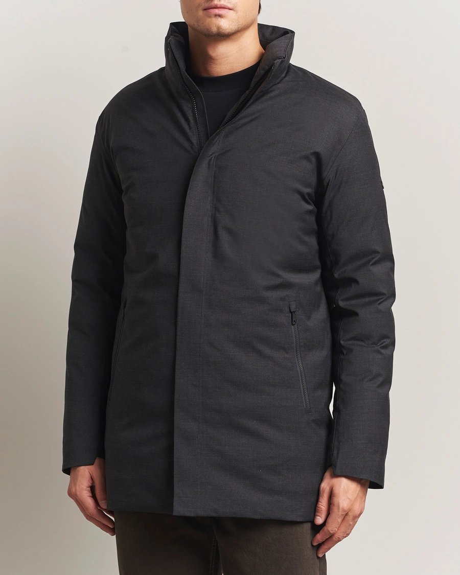 Heren | Jassen | Scandinavian Edition | Axis Loro Piana Padded Coat Dark Grey Melange