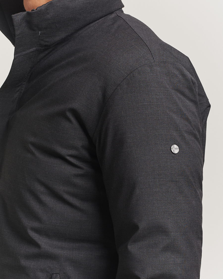 Heren | Jassen | Scandinavian Edition | Axis Loro Piana Padded Coat Dark Grey Melange
