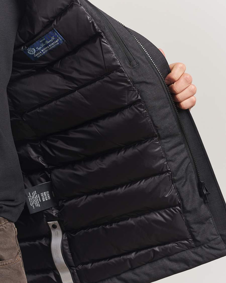 Heren | Jassen | Scandinavian Edition | Axis Loro Piana Padded Coat Dark Grey Melange