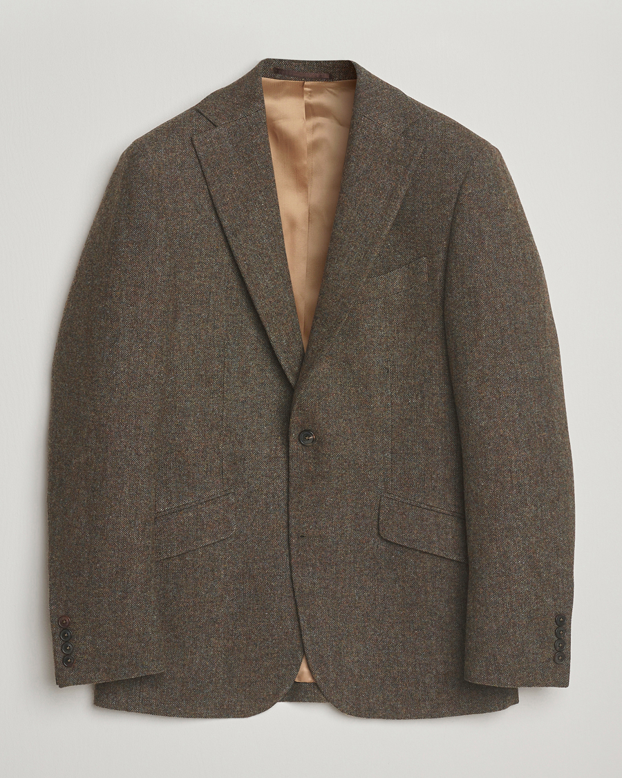Heren | Blazers | Walker Slater | Edward Shetland Wool Donegal Blazer Dark Green