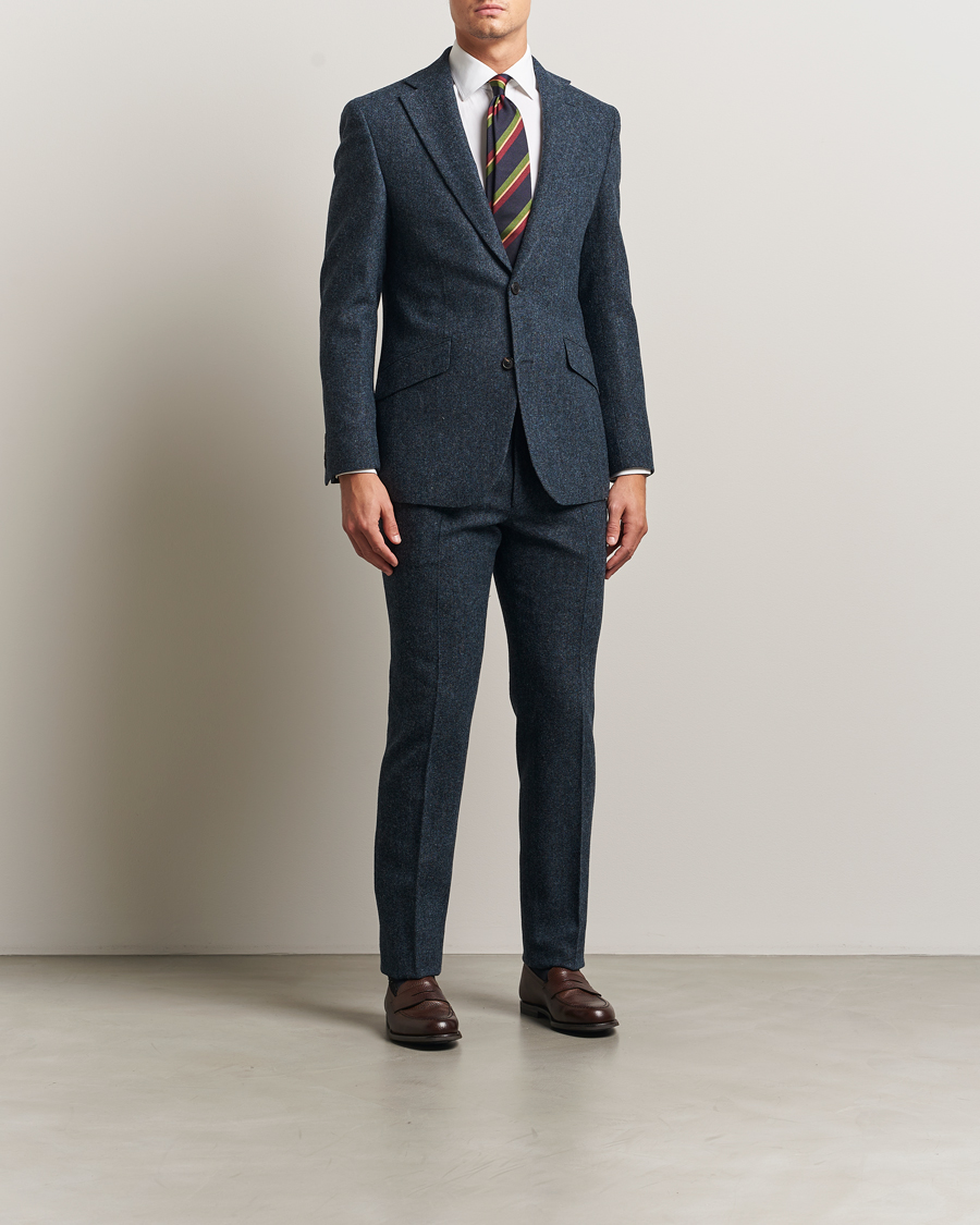 Heren | Blazers | Walker Slater | Edward Shetland Wool Donegal Blazer Navy
