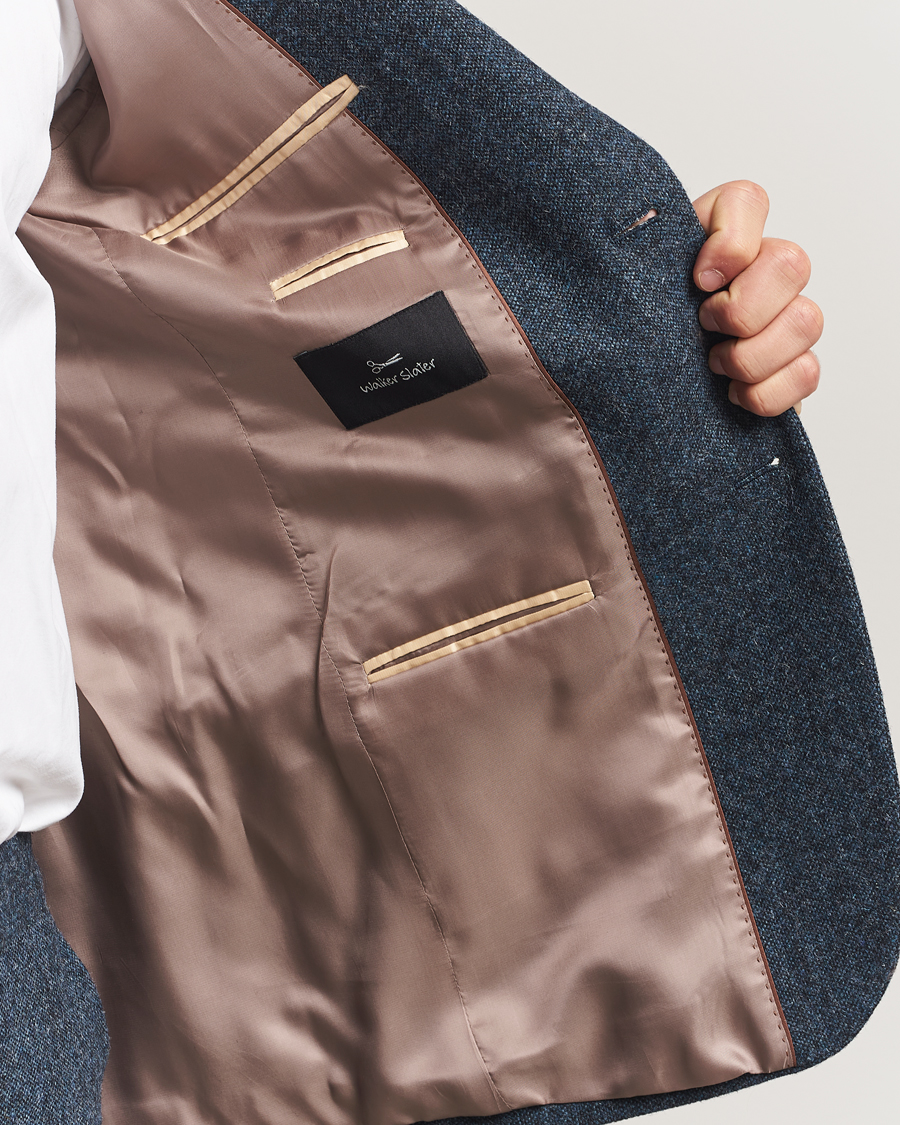 Heren | Blazers | Walker Slater | Edward Shetland Wool Donegal Blazer Navy