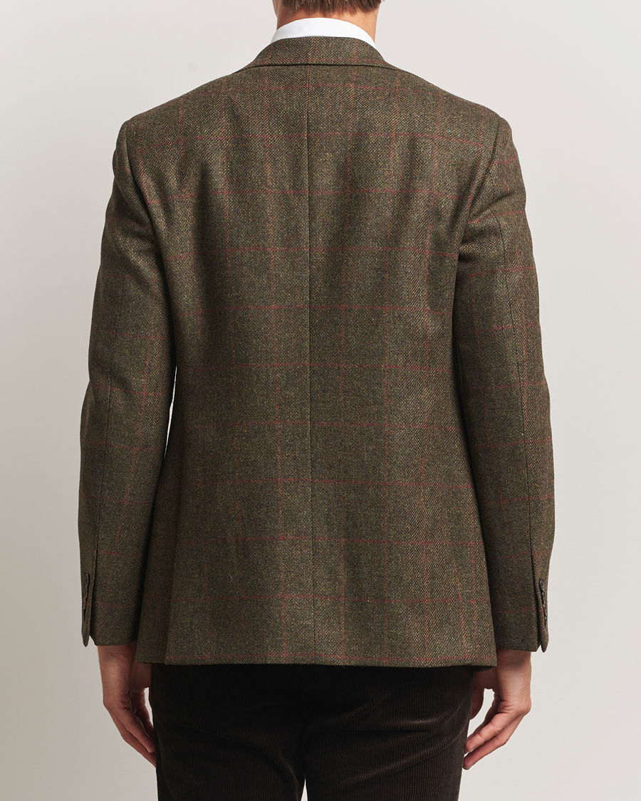 Homme | Blazers | Walker Slater | Edward Lambswool Windowpane Blazer Dark Green