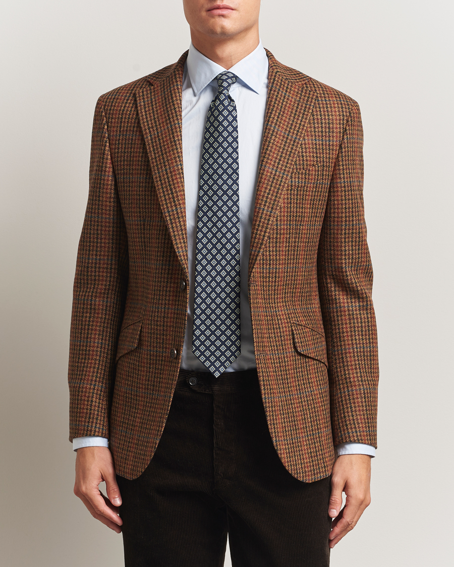 Heren | Blazers | Walker Slater | Edward Lambswool Dogtooth Blazer Brown