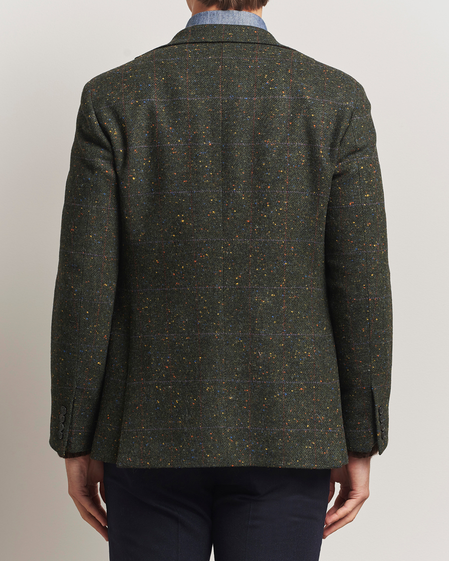 Homme | Blazers | Walker Slater | Edward Lambswool Donegal Windowpane Blazer Dark Green