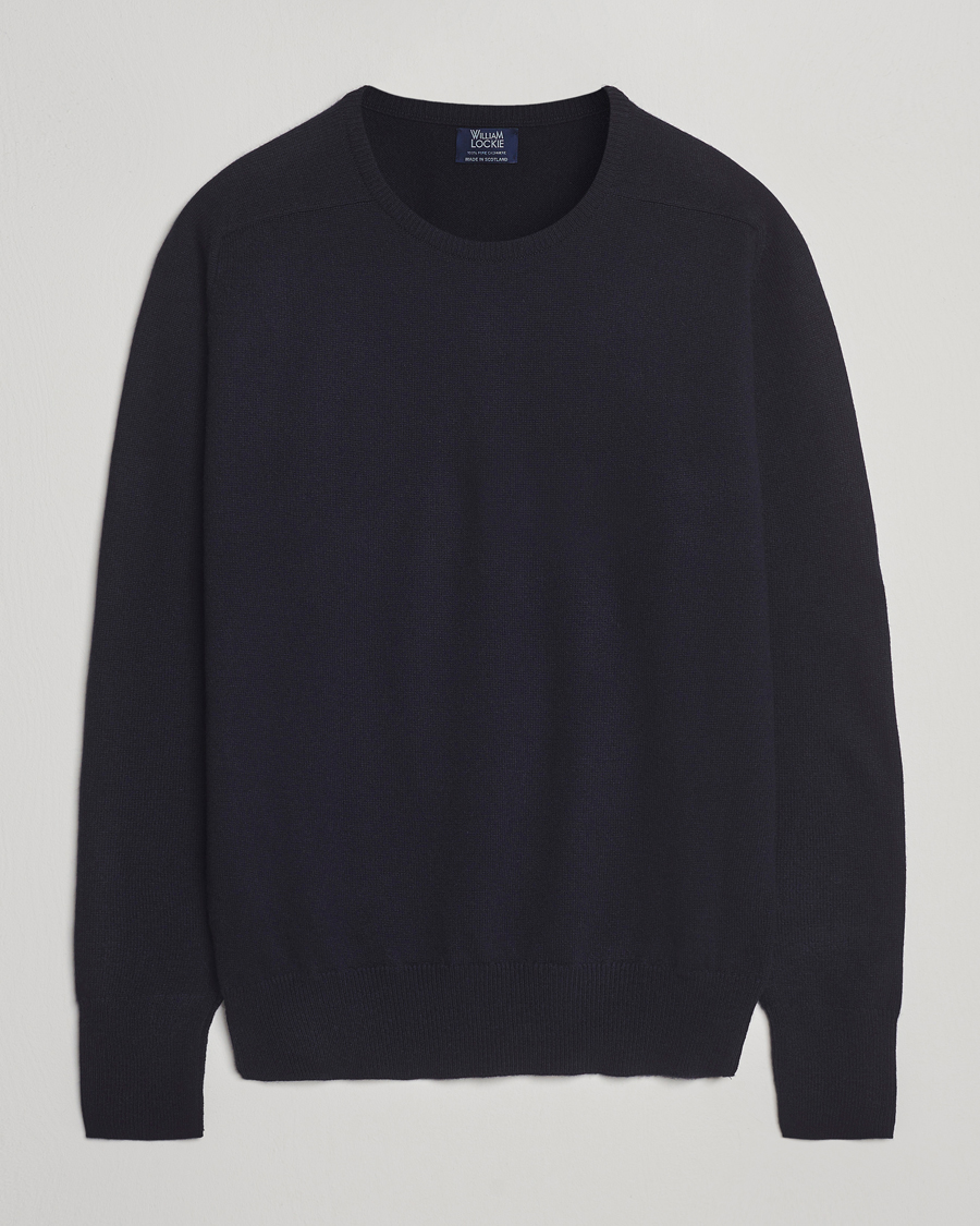 Homme | Pulls Et Tricots | William Lockie | Melrose Cashmere Crew Neck Dark Navy
