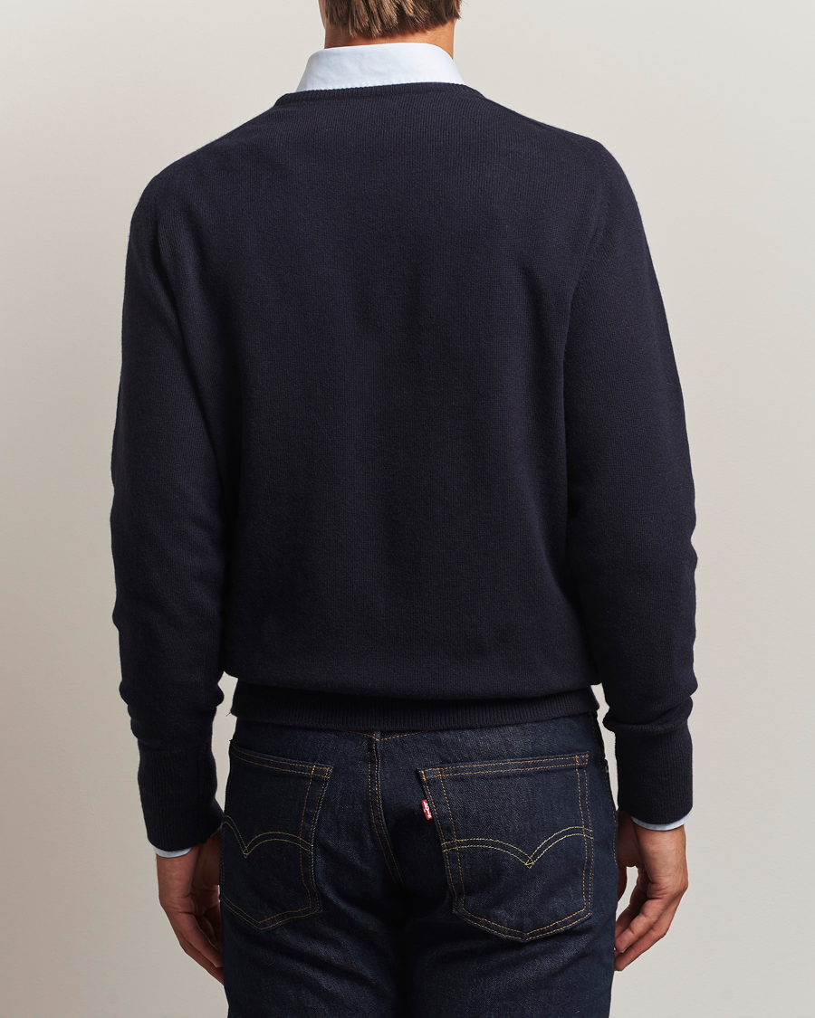 Homme | Pulls Et Tricots | William Lockie | Melrose Cashmere Crew Neck Dark Navy