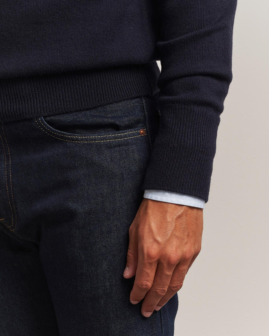 Homme | Pulls Et Tricots | William Lockie | Melrose Cashmere Crew Neck Dark Navy