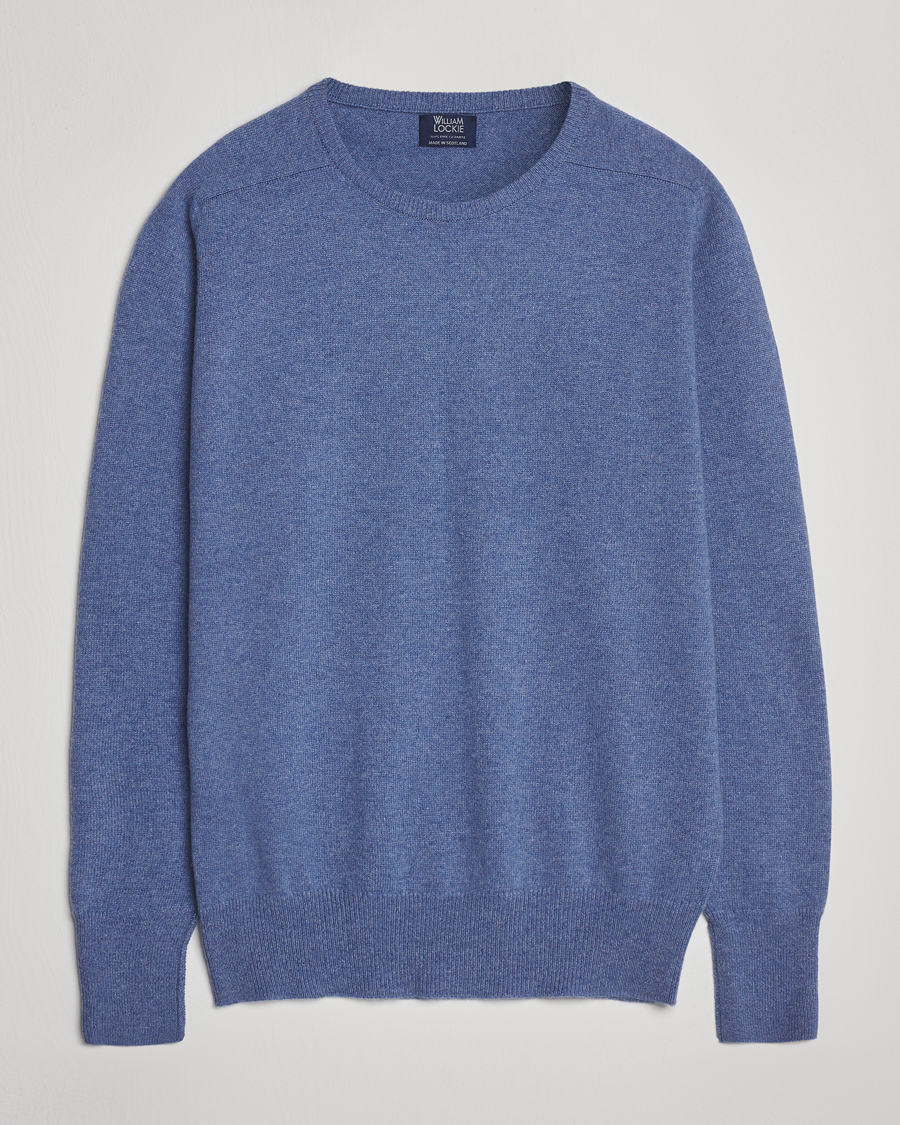 Homme | Pulls Et Tricots | William Lockie | Melrose Cashmere Crew Neck Blue