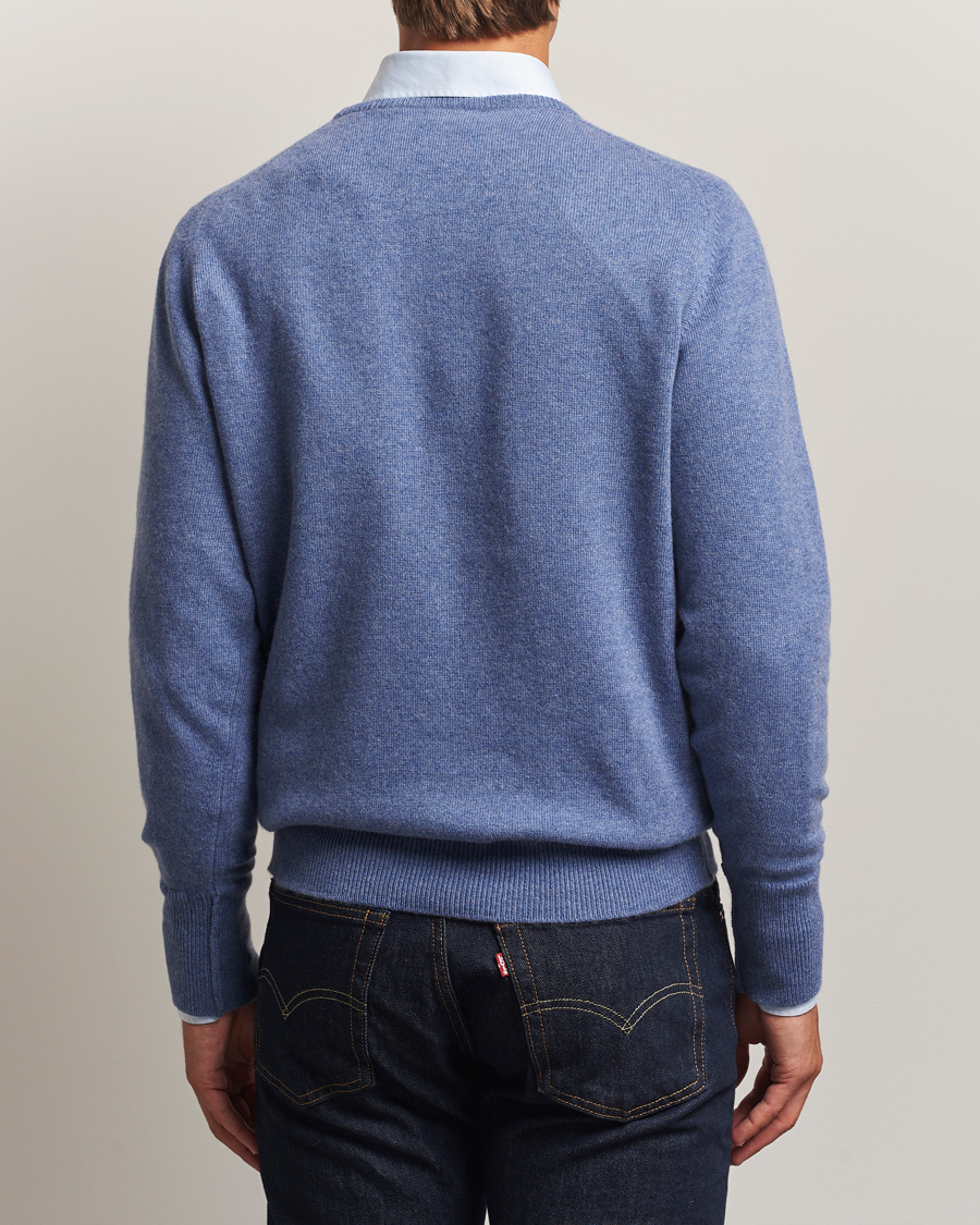 Homme | Pulls Et Tricots | William Lockie | Melrose Cashmere Crew Neck Blue