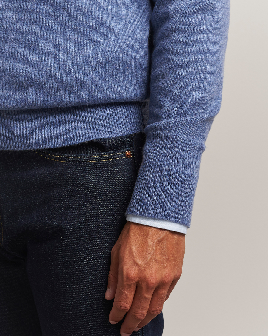 Homme | Pulls Et Tricots | William Lockie | Melrose Cashmere Crew Neck Blue