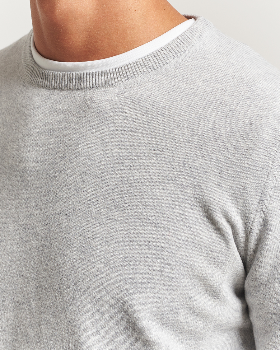 Homme | Pulls Et Tricots | Gran Sasso | Wool/Cashmere Crew Neck Light Grey Melange