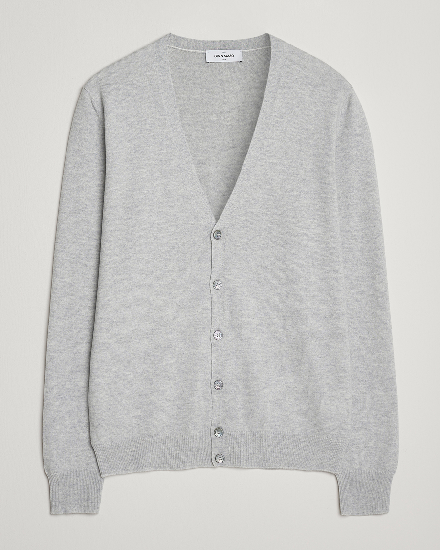 Homme | Pulls Et Tricots | Gran Sasso | Wool/Cashmere Cardigan Light Grey Melange