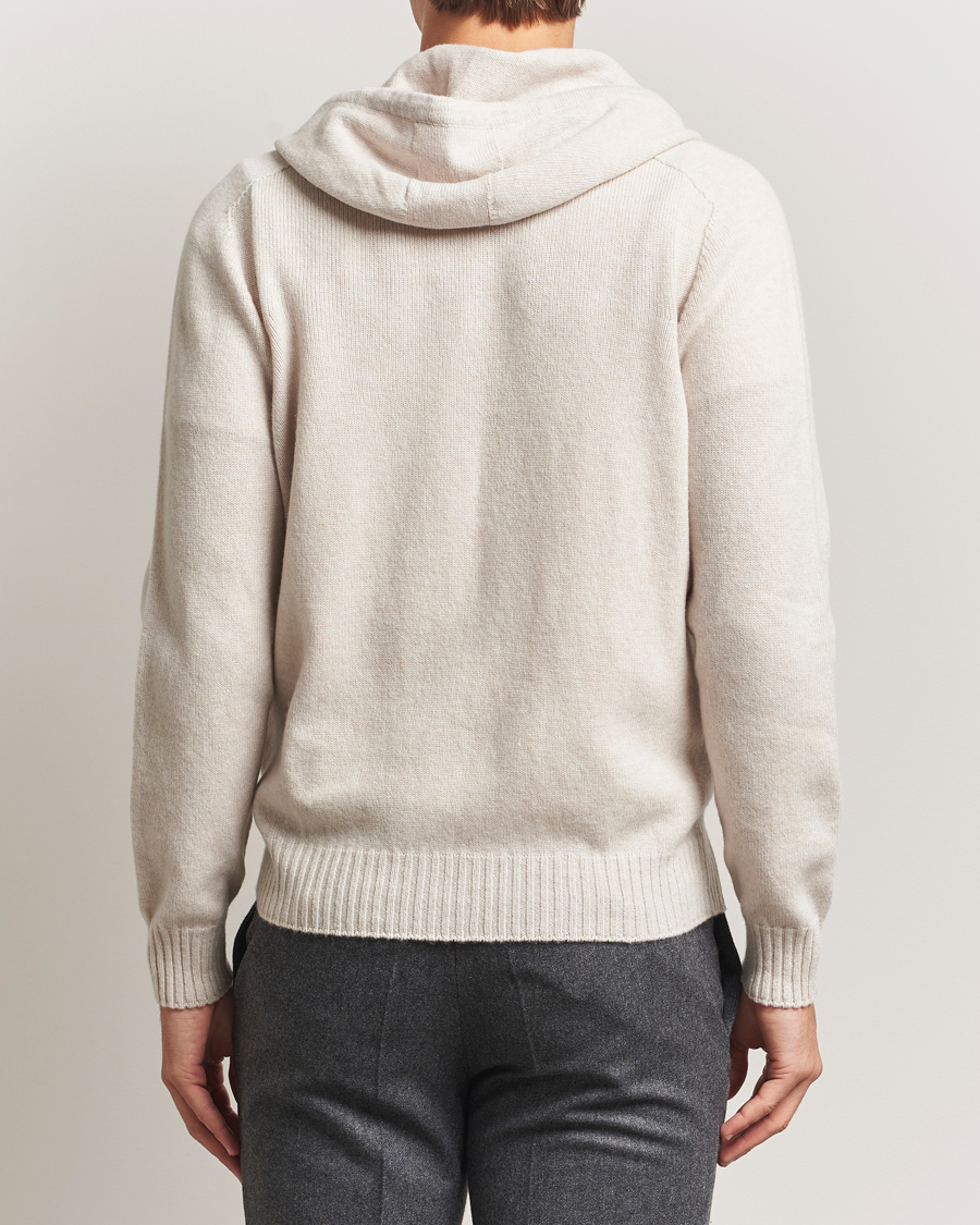 Homme | Pulls Et Tricots | Gran Sasso | Full Zip Wool Hoodie Cream