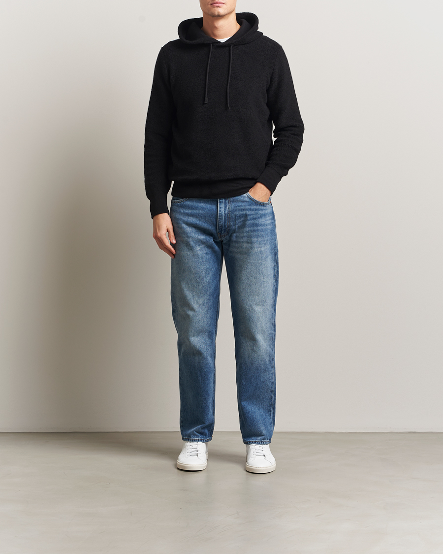 Homme | Pulls Et Tricots | Gran Sasso | Boiled Wool Hoodie Black