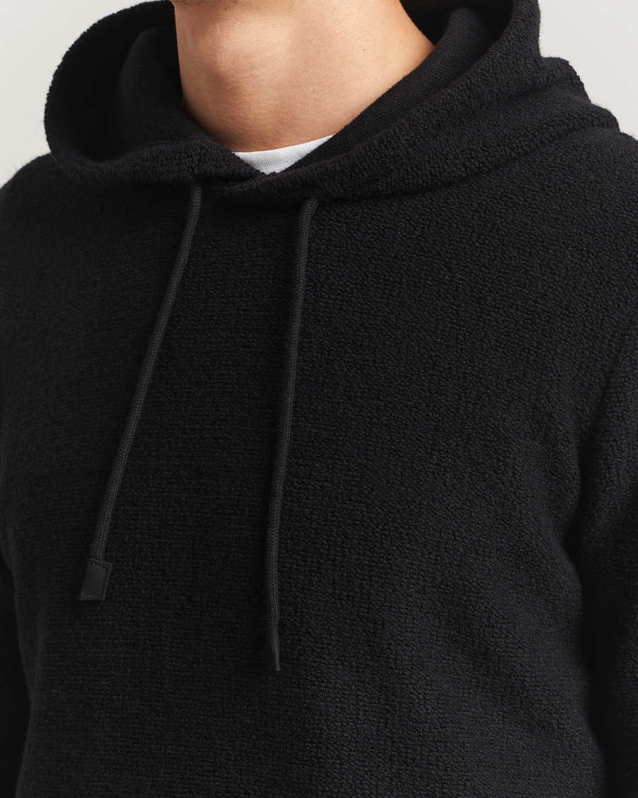 Homme | Pulls Et Tricots | Gran Sasso | Boiled Wool Hoodie Black