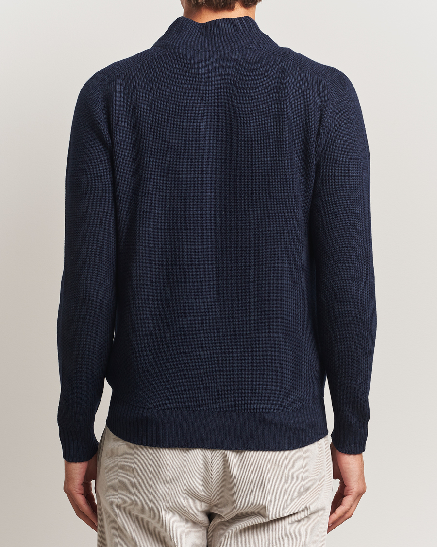 Heren | Truien | Gran Sasso | Rainwool Full Zip Navy