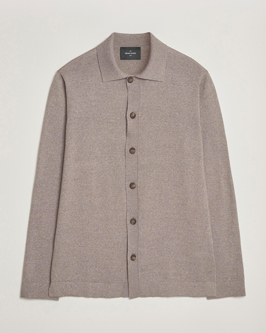 Homme | Pulls Et Tricots | Gran Sasso | Wool Knitted Cardigan Beige Melange