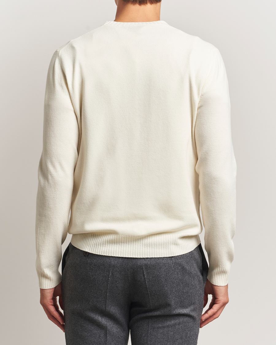 Homme | Pulls Et Tricots | Gran Sasso | Wool/Cashmere Washed Crew Neck Cream Melange