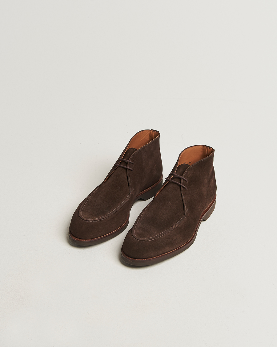 Heren | Laarzen | Crockett & Jones | Bibury Chukka Boot Dark Brown Suede