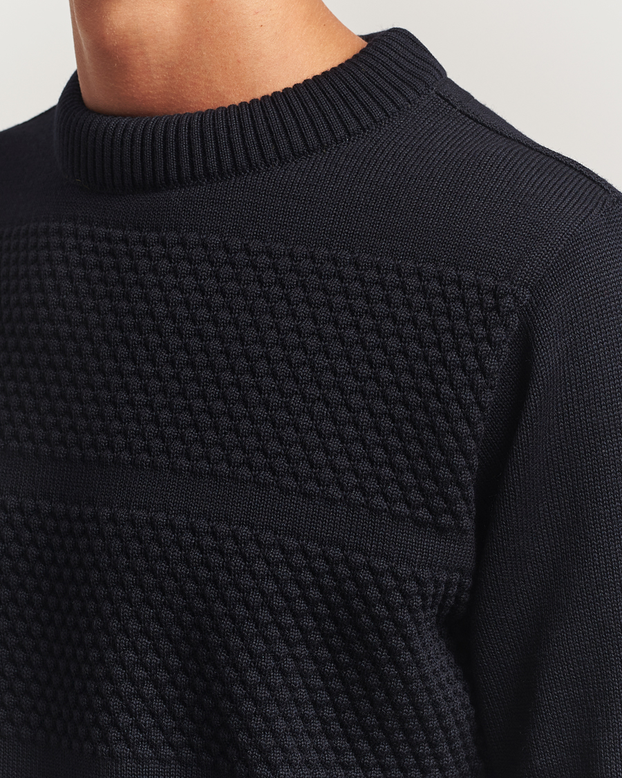 Homme | Pulls Et Tricots | S.N.S. Herning | Fisherman Wool Crew Neck Navy