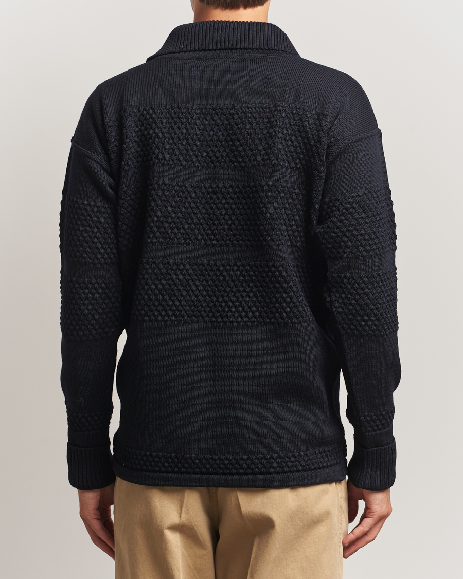 Heren | Truien | S.N.S. Herning | Fisherman Short Zip Navy Blue