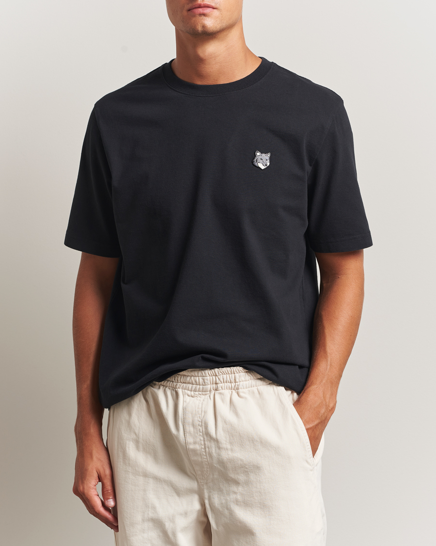 Homme | T-shirts | Maison Kitsuné | Grey Fox Head T-Shirt Black