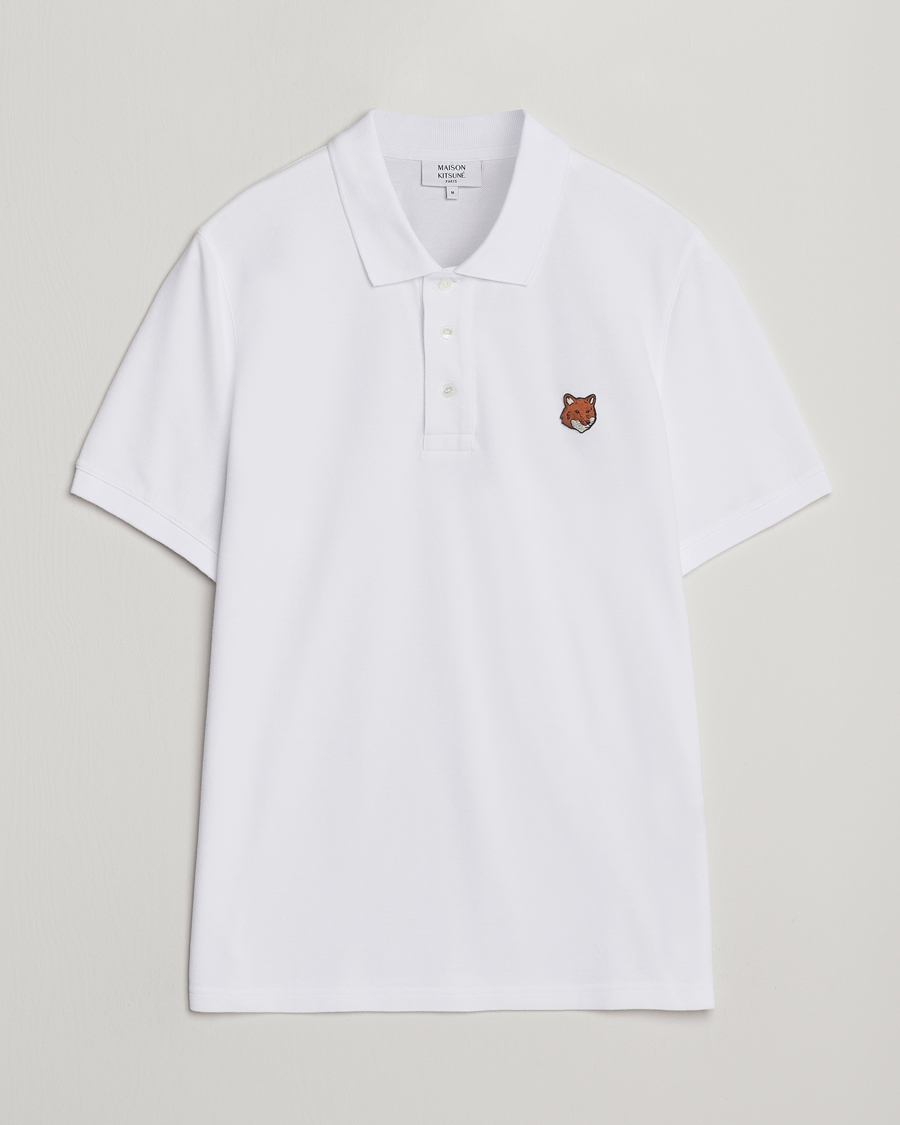 Homme | Polos | Maison Kitsuné | Fox Head Polo White
