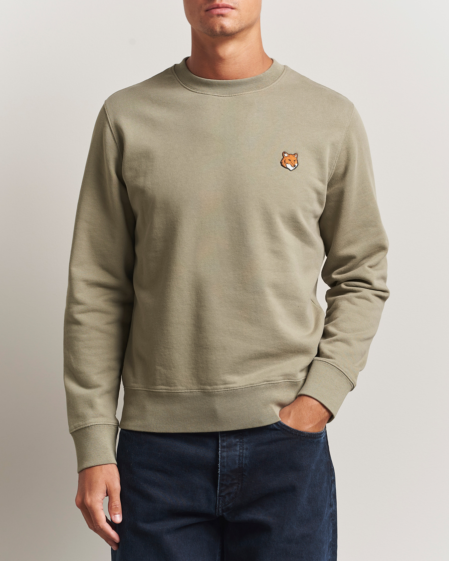 Homme | Pulls Et Tricots | Maison Kitsuné | Fox Head Sweatshirt Laurel Green