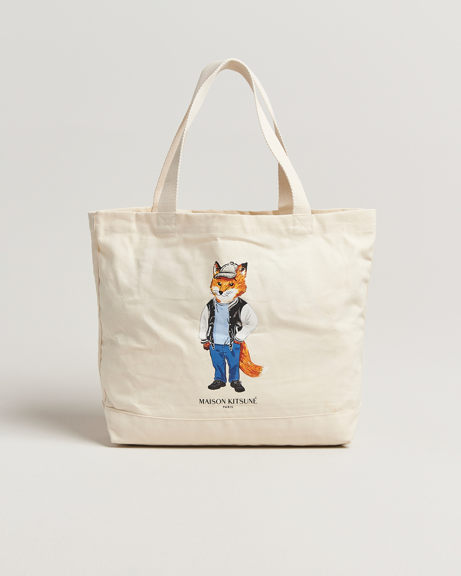 Homme | Sacs | Maison Kitsuné | Dressed Fox Tote Bag Ecru