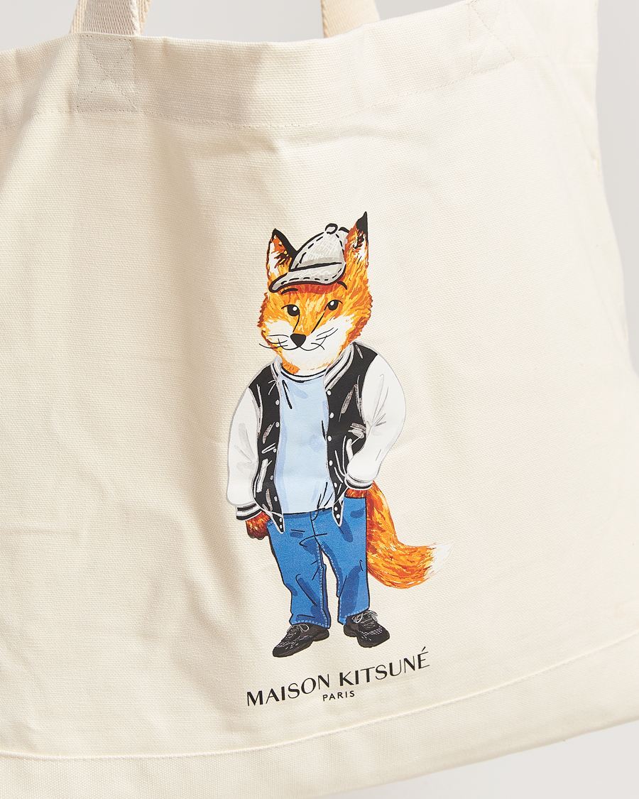 Homme | Sacs | Maison Kitsuné | Dressed Fox Tote Bag Ecru
