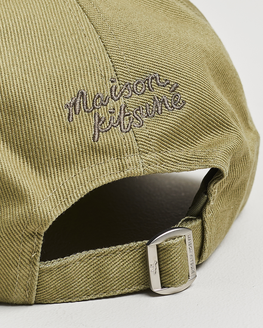 Homme | Bobs Et Casquettes | Maison Kitsuné | Tonal Fox Head Cap Laurel Green