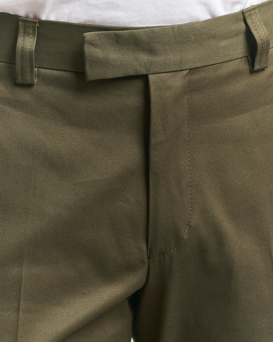 Homme | Pantalons | Tiger of Sweden | Tenuta Cotton Chinos Deep Olive