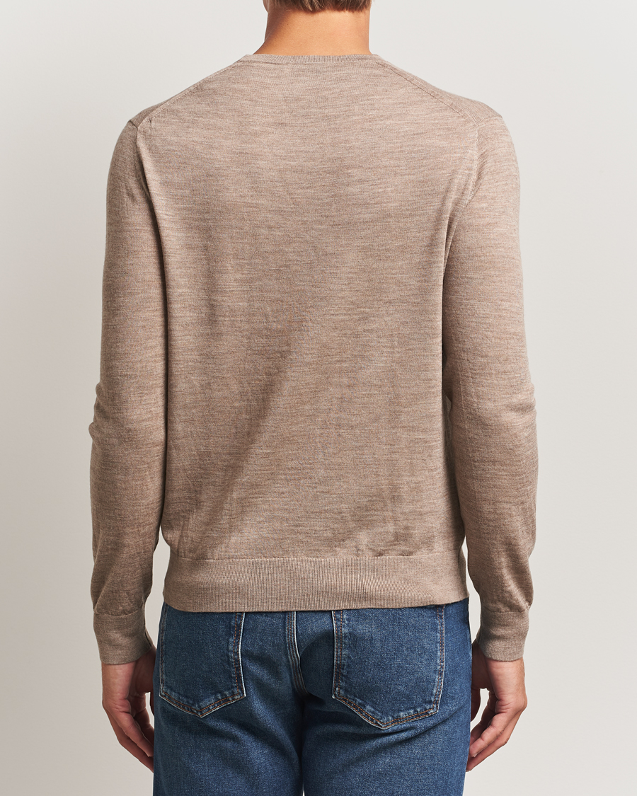 Homme | Pulls Et Tricots | Tiger of Sweden | Connor Extra Fine Merino Crew Neck Pullover Beige Melange