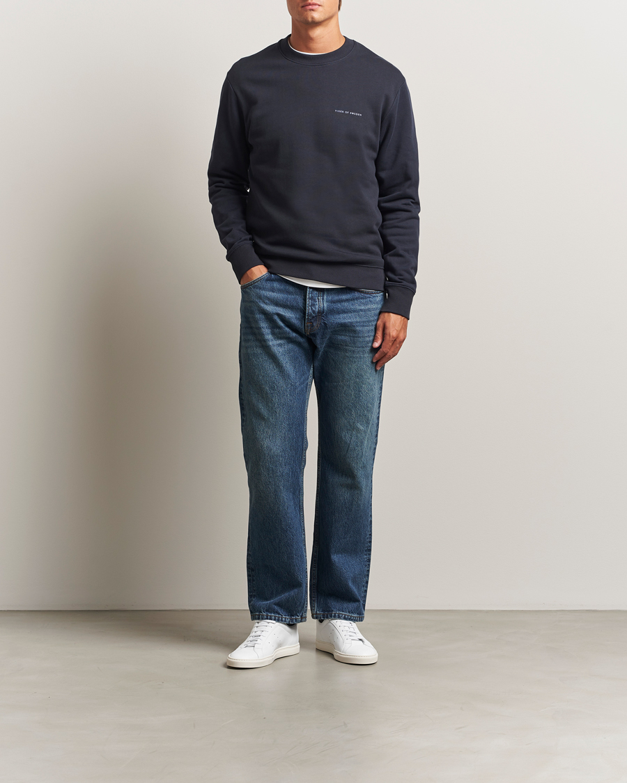 Heren | Truien | Tiger of Sweden | Emerson Crew Neck Sweatshirt Light Ink