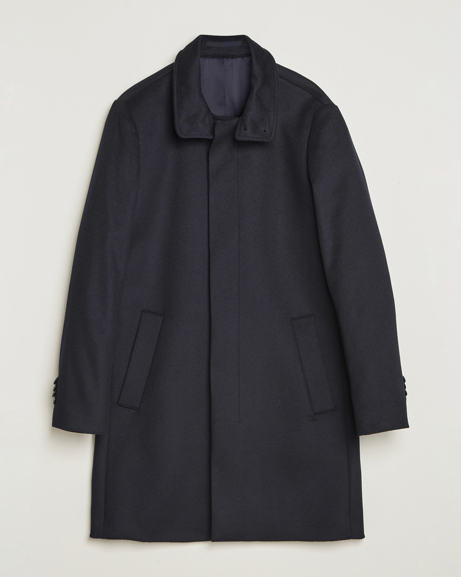 Homme | Manteaux Et Vestes | Tiger of Sweden | Aleric Wool/Cashmere Stand Up Coat Light Ink