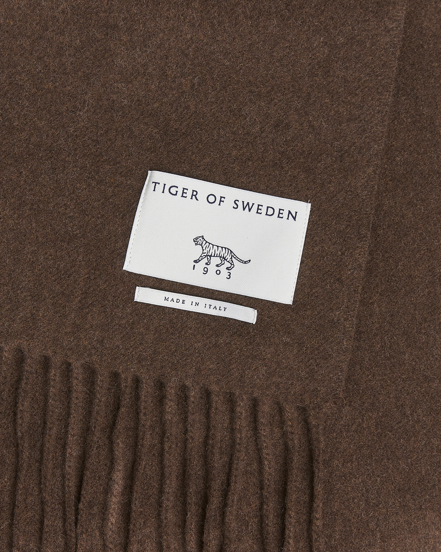 Heren | Tiger of Sweden Sylan Wool Scarf Brown Olive | Tiger of Sweden | Sylan Wool Scarf Brown Olive