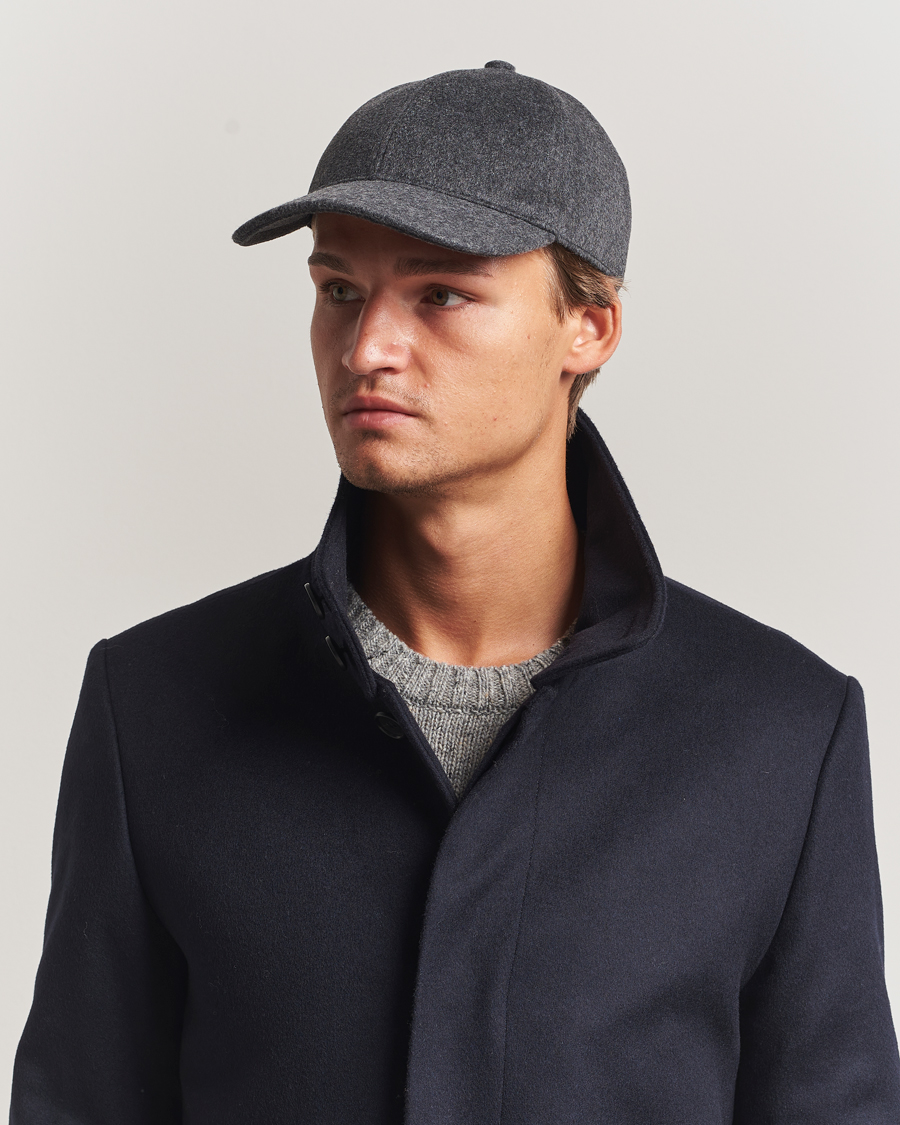 Heren | Hoeden en petten | Tiger of Sweden | Hent Wool/Cashmere Cap Dark Grey Melange