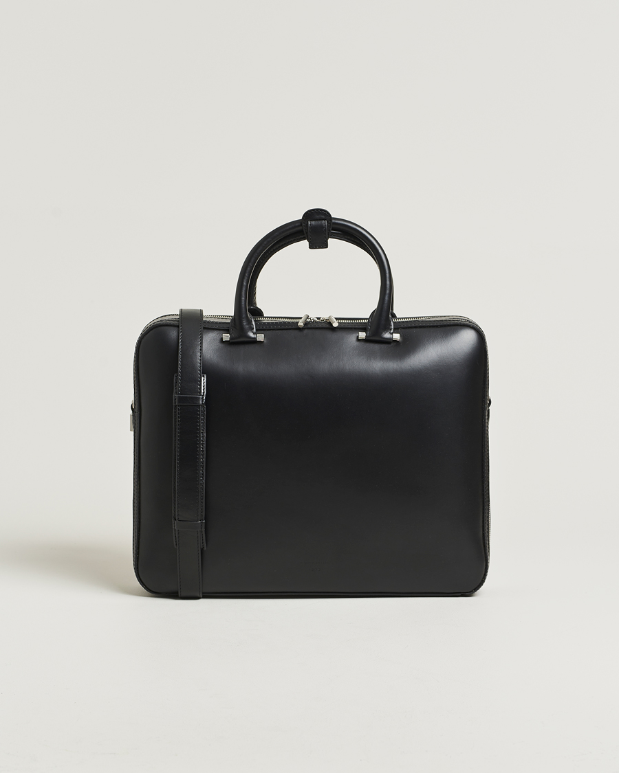Heren | Tassen | Tiger of Sweden | Valise Smooth Leather Double Zip Briefcase Black