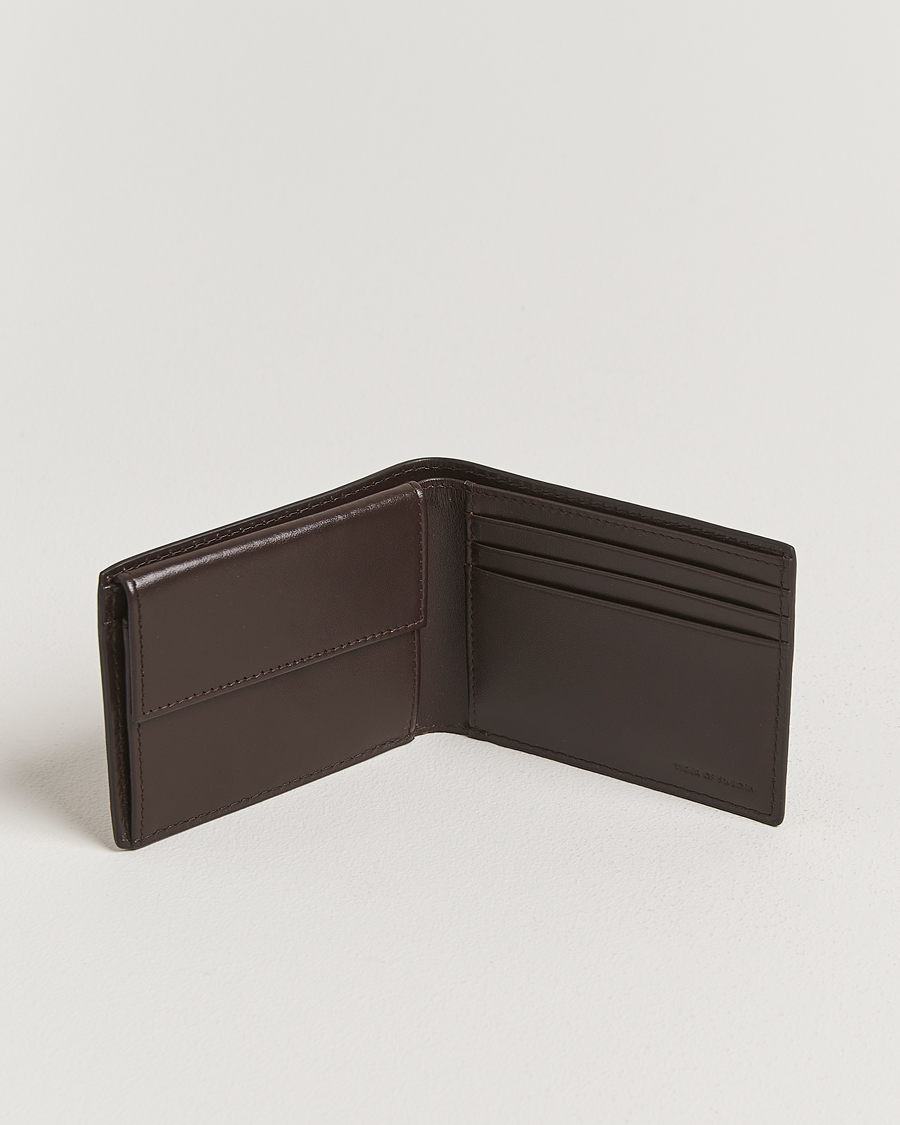 Homme | Portefeuilles | Tiger of Sweden | Wald Grainer Leather Wallet Dark Brown