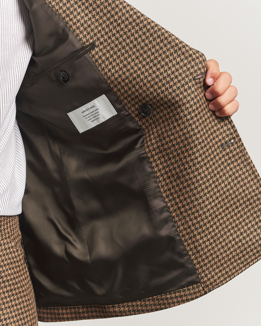 Heren | Blazers | Tiger of Sweden | Jeen Swedish Wool Dogtooth Blazer Brown Olive