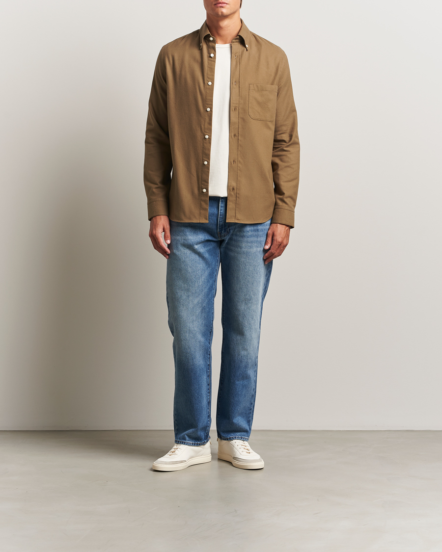 Heren | Overhemden | Tiger of Sweden | Bjorn Brushed Twill Shirt Old Wolf