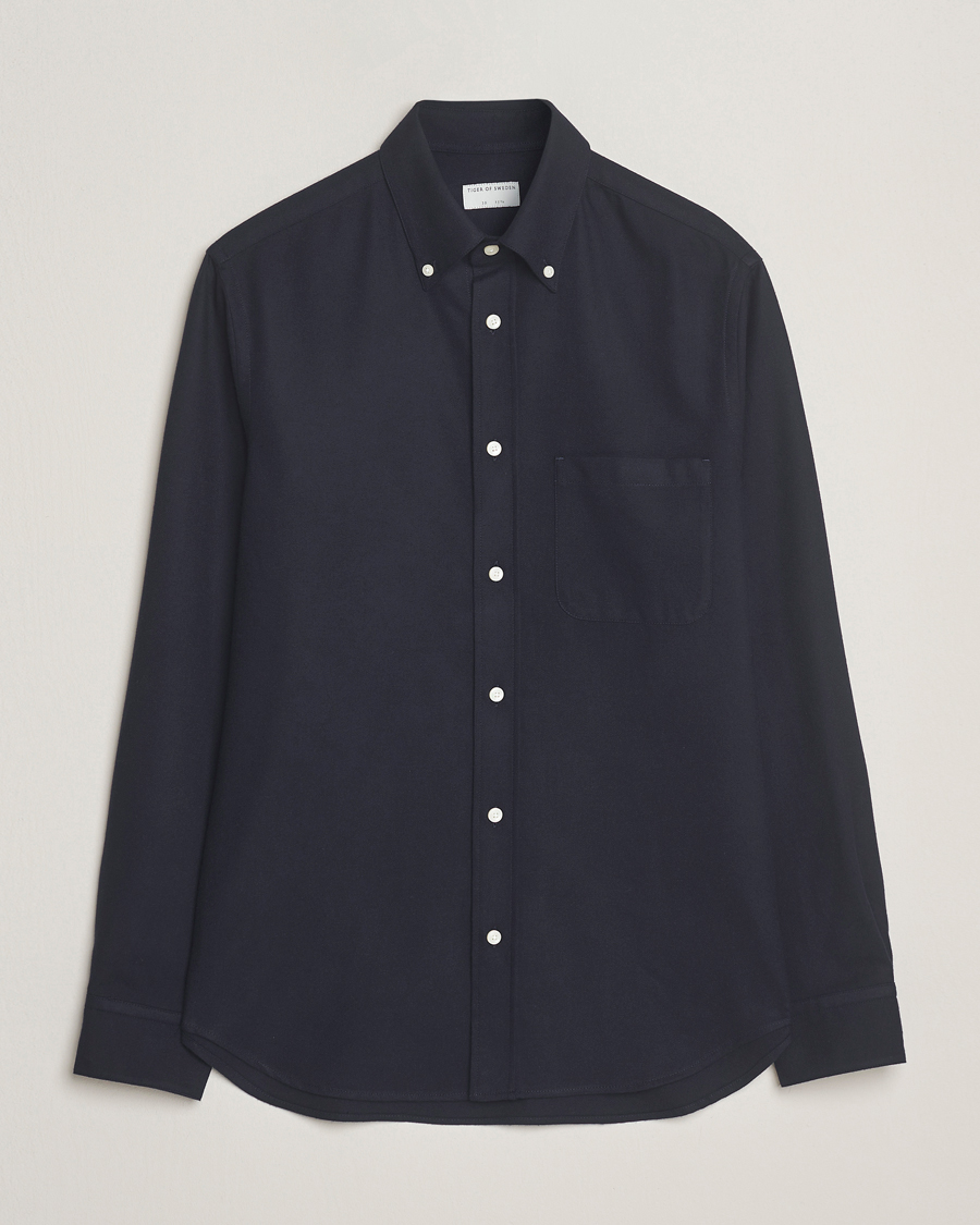 Homme | Chemises | Tiger of Sweden | Bjorn Brushed Twill Shirt Blue Function
