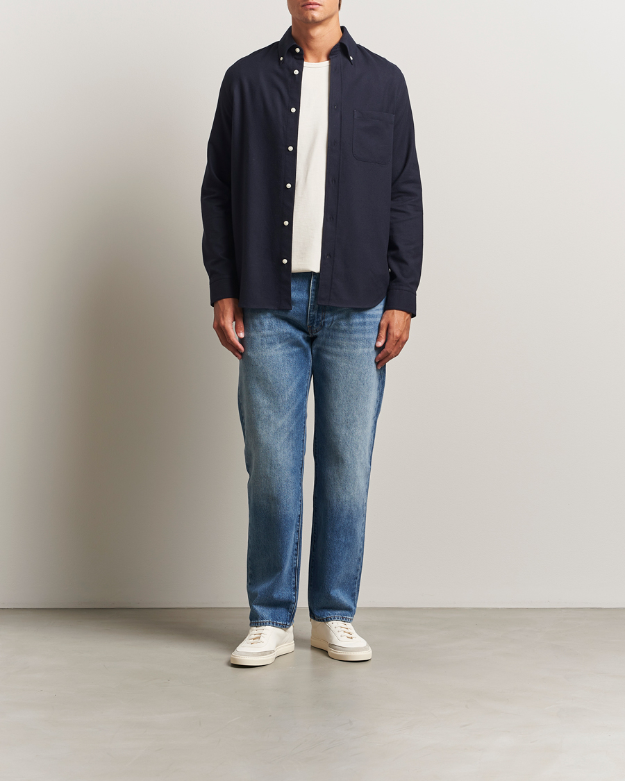 Homme | Chemises | Tiger of Sweden | Bjorn Brushed Twill Shirt Blue Function